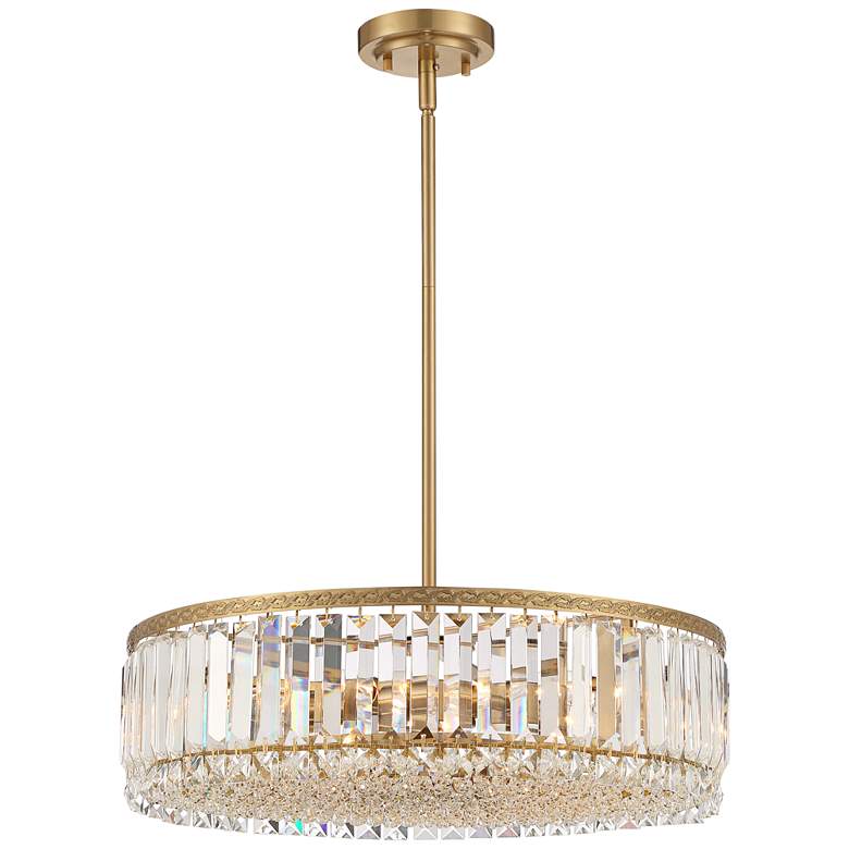 Image 5 Stiffel Ella 20 1/4" Wide Soft Gold Crystal 5-Light Drum Pendant more views