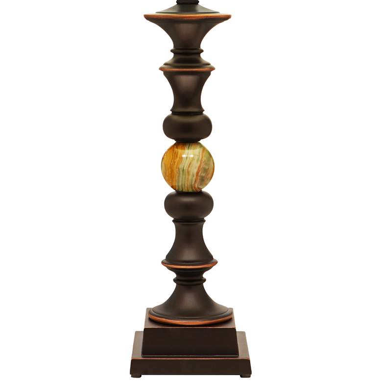 Image 2 Stiffel Ella 31" Traditional Bronze and Green Onyx Table Lamp more views