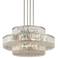 Stiffel Ella 32 1/2"Wide Nickel Crystal 16-Light Three-Tier Pendant