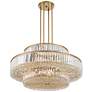 Stiffel Ella 32" Wide 16-Light 3-Tier Soft Gold and Crystal Chandelier in scene