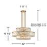Stiffel Ella 32" Wide 16-Light 3-Tier Soft Gold and Crystal Chandelier in scene