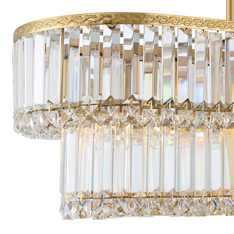 Image 4 Stiffel Ella 38 3/4" Wide Soft Gold Crystal Island Pendant Light more views