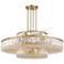 Stiffel Ella 39 3/4" Wide Soft Gold Clear Crystal Pendant Chandelier