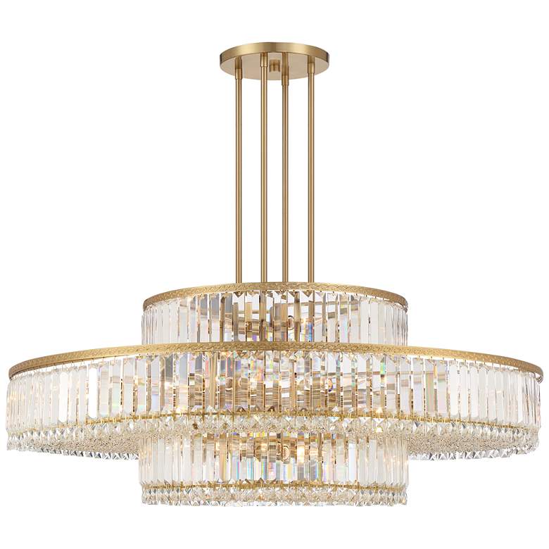Image 6 Stiffel Ella 39 3/4" Wide Soft Gold Clear Crystal Pendant Chandelier more views