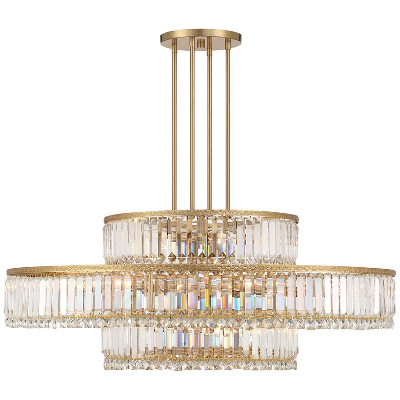 Image 7 Stiffel Ella 39 3/4" Wide Soft Gold Clear Crystal Pendant Chandelier more views