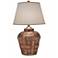 Stiffel Ellie 25" High Antique Old Bronze Basket Weave Table Lamp