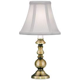 Image2 of Stiffel Elyse 11 1/2"H Burnished Brass Metal Accent Lamp