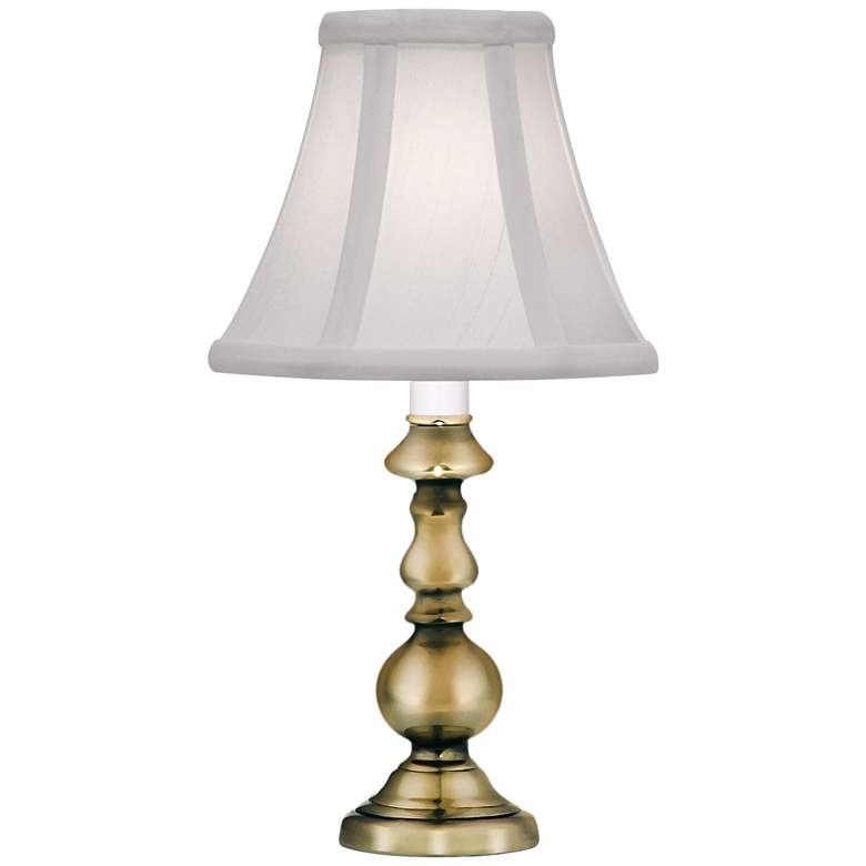 Image 2 Stiffel Elyse 11 1/2 inchH Burnished Brass Metal Accent Lamp