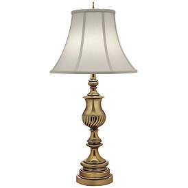 Image1 of Stiffel Emory Burnished Brass Finish Metal Table Lamp