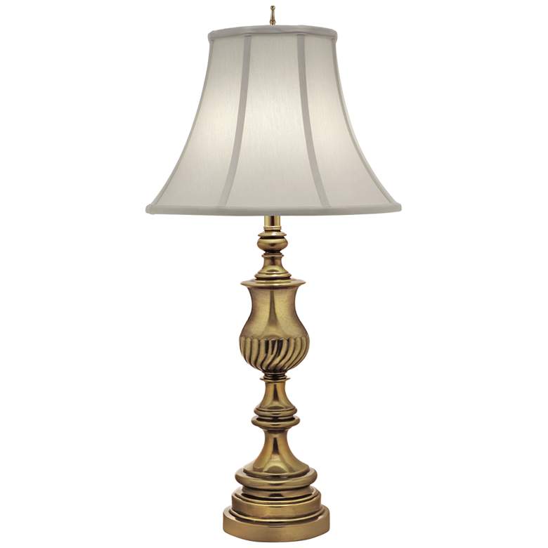 Image 1 Stiffel Emory Burnished Brass Finish Metal Table Lamp
