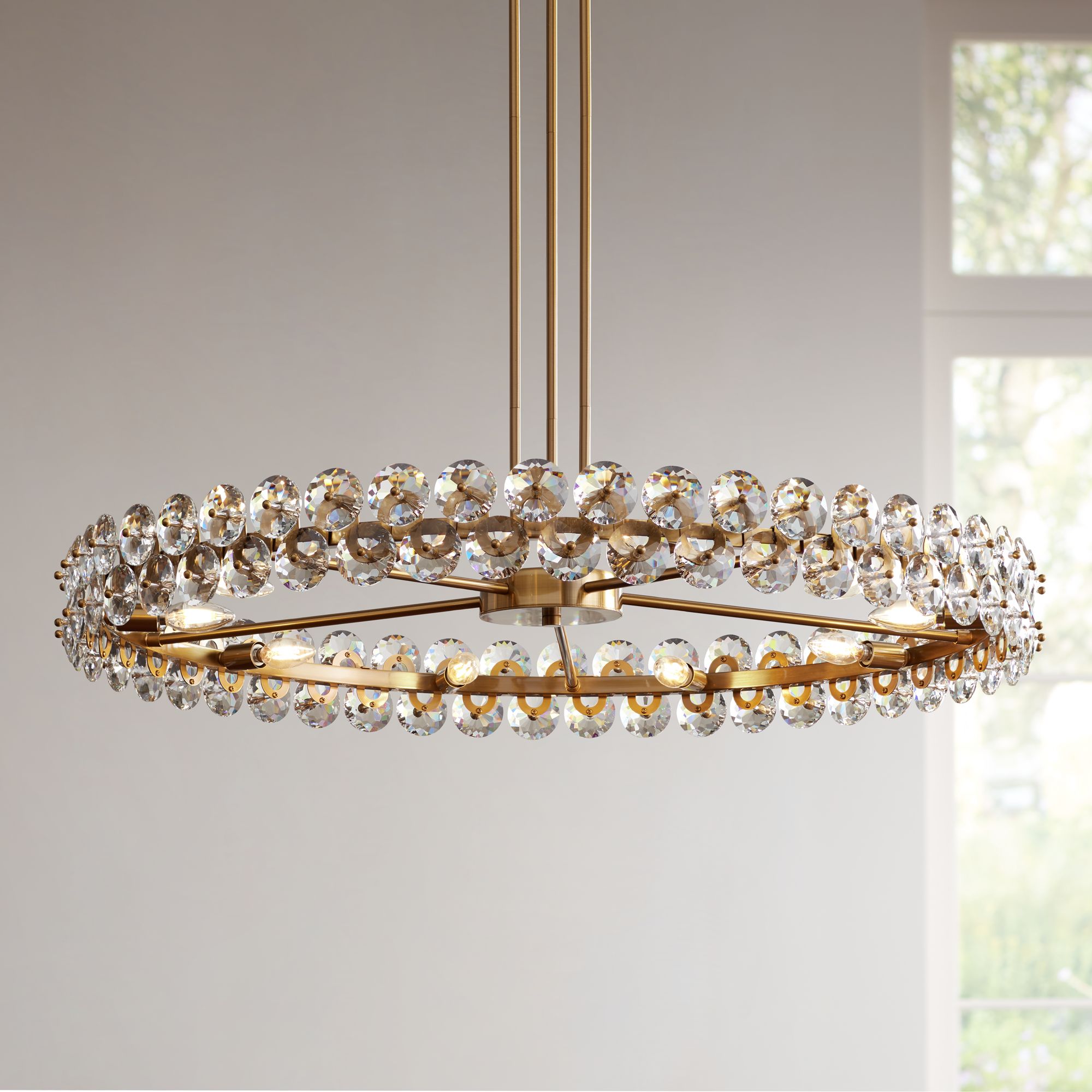 round gold light fixture