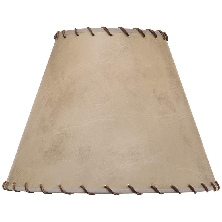 Image 1 Stiffel Faux Calf Skin Empire Lamp Shade 8x16x12 (Spider)