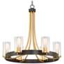 4_Stiffel Ferrers 26" Wide Dark Bronze and Gold 6-Light Ring Chandelier