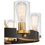 6_Stiffel Ferrers 26" Wide Dark Bronze and Gold 6-Light Ring Chandelier more views