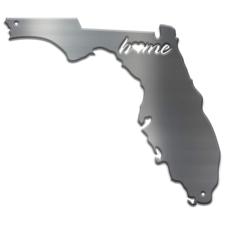 Image 1 Stiffel Florida 24" High Silver Metal Wall Art