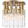 Stiffel Florio 13" Wide Antique Gold and Glass 12-Light Ceiling Light