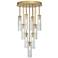 Stiffel Florio 18" Gold 9 Light Cluster Chandelier with LED Tube Bulbs