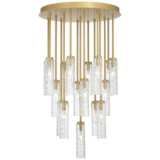 Stiffel Florio 24&quot; Gold 17 Light Modern Chandelier with LED Tube Bulbs