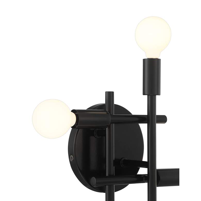 Image 3 Stiffel Gansett 10 1/2" High Semi Gloss Black Wall Sconce more views