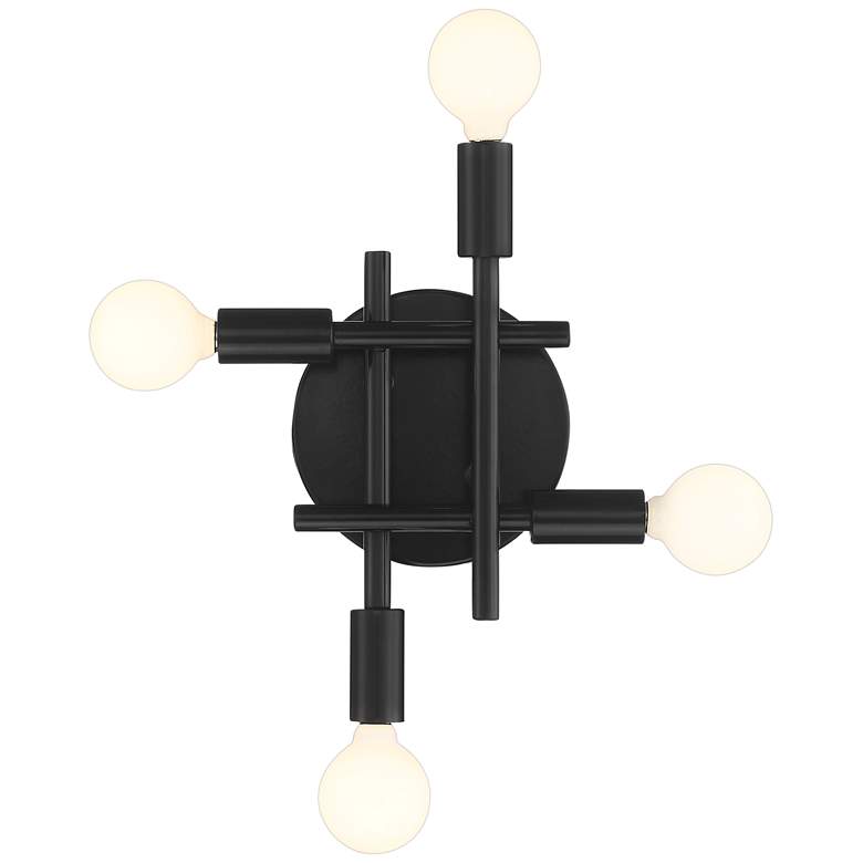 Image 4 Stiffel Gansett 10 1/2" High Semi Gloss Black Wall Sconce more views