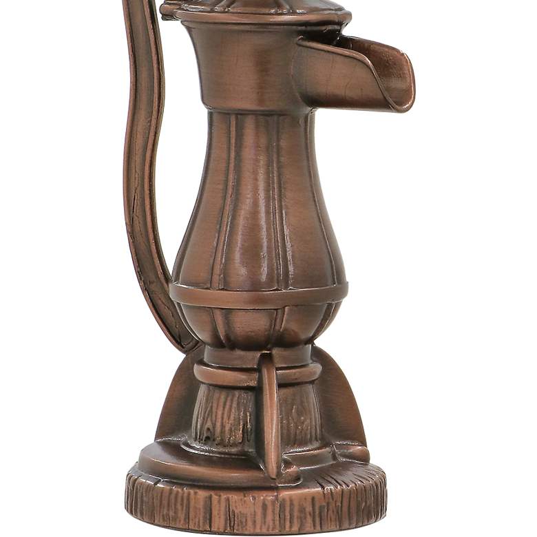 Image 3 Stiffel Garn 16" High Antique Old Bronze Pump Handle Accent Table Lamp more views
