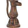 3_Stiffel Garn 16" High Antique Old Bronze Pump Handle Accent Table Lamp more views
