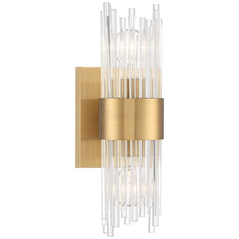 Image 3 Stiffel Gillery 15 1/2" High Warm Antique Brass Wall Sconce