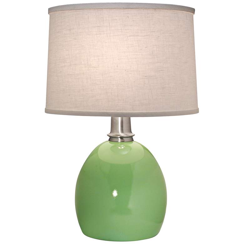 Image 1 Stiffel Glossy Light Green Round Table Lamp