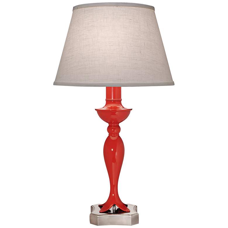 Stiffel Glossy Red Metal Table Lamp