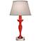 Stiffel Glossy Red Metal Table Lamp