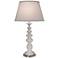Stiffel Glossy White Metal Spindle Table Lamp