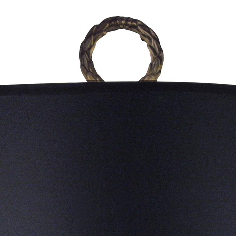 Image 4 Stiffel Gordon 27" Square Shell Foot Antique Old Bronze Desk Lamp more views