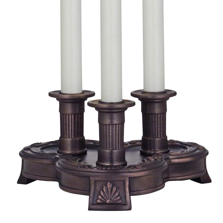 Image 5 Stiffel Gordon 27" Square Shell Foot Antique Old Bronze Desk Lamp more views