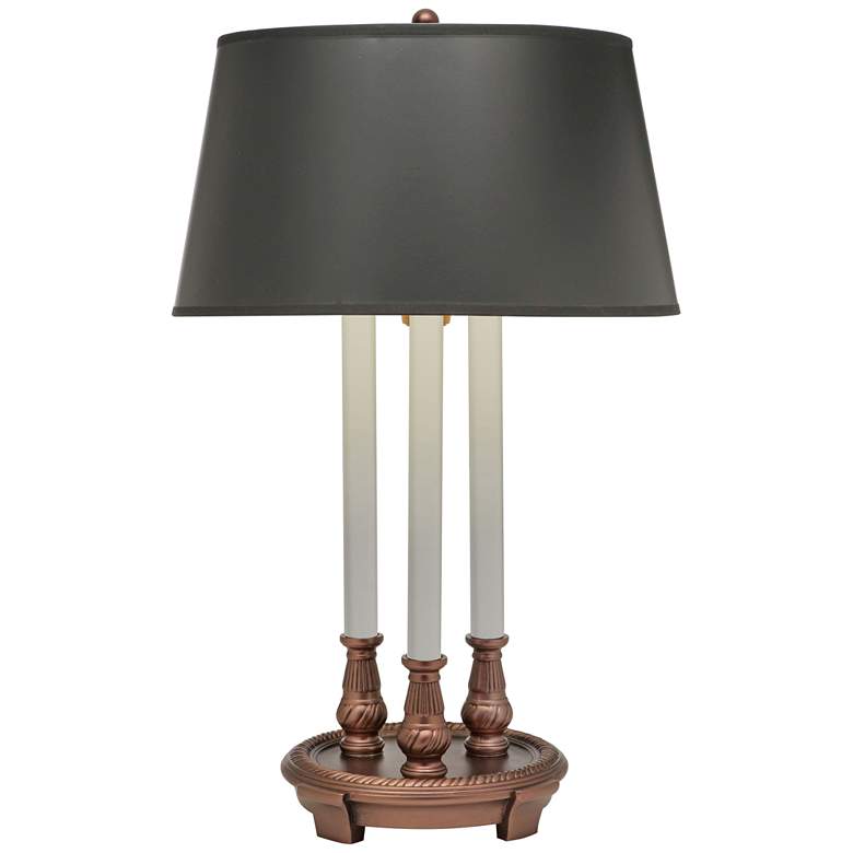 Image 2 Stiffel Gordon 28 inch High Traditional Column Antique Old Bronze Lamp