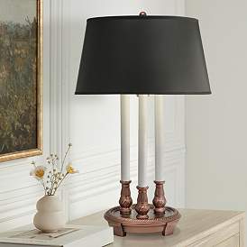 Image1 of Stiffel Gordon 28" High Traditional Column Antique Old Bronze Lamp