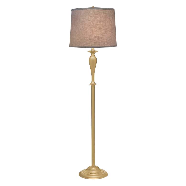 Image 2 Stiffel Graciela 62" Oculux Bronze Floor Lamp with Geneva Shade