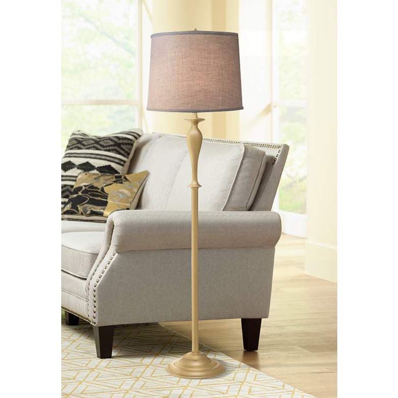 Image 1 Stiffel Graciela 62" Oculux Bronze Floor Lamp with Geneva Shade