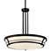Stiffel Gresham 22" Wide Black Drum 4-Light Pendant