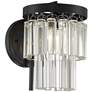 2_Stiffel Handry 10 1/2" High Black and Clear Glass Wall Sconce