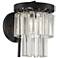 Stiffel Handry 10 1/2" High Black and Clear Glass Wall Sconce