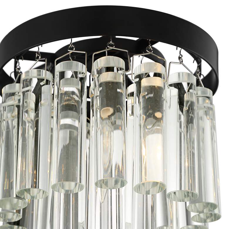 Image 3 Stiffel Handry 10 1/2" High Black and Clear Glass Wall Sconce more views