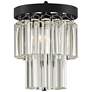 4_Stiffel Handry 10 1/2" High Black and Clear Glass Wall Sconce more views