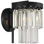 5_Stiffel Handry 10 1/2" High Black and Clear Glass Wall Sconce more views