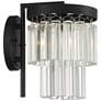 6_Stiffel Handry 10 1/2" High Black and Clear Glass Wall Sconce more views