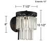 7_Stiffel Handry 10 1/2" High Black and Clear Glass Wall Sconce more views
