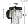 7_Stiffel Handry 10 1/2" High Clear Glass Black Wall Sconces Set of 2 more views