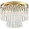 Stiffel Handry 13 1/2" Wide Warm Brass Clear Glass Ceiling Light