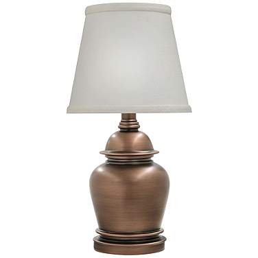 Stiffel Hanna 16" High Antique Old Bronze Mini Accent Table Lamp