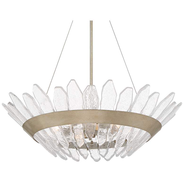 Image 3 Stiffel Hartford 29" Wide Gray Iron and Glass Modern Pendant Light