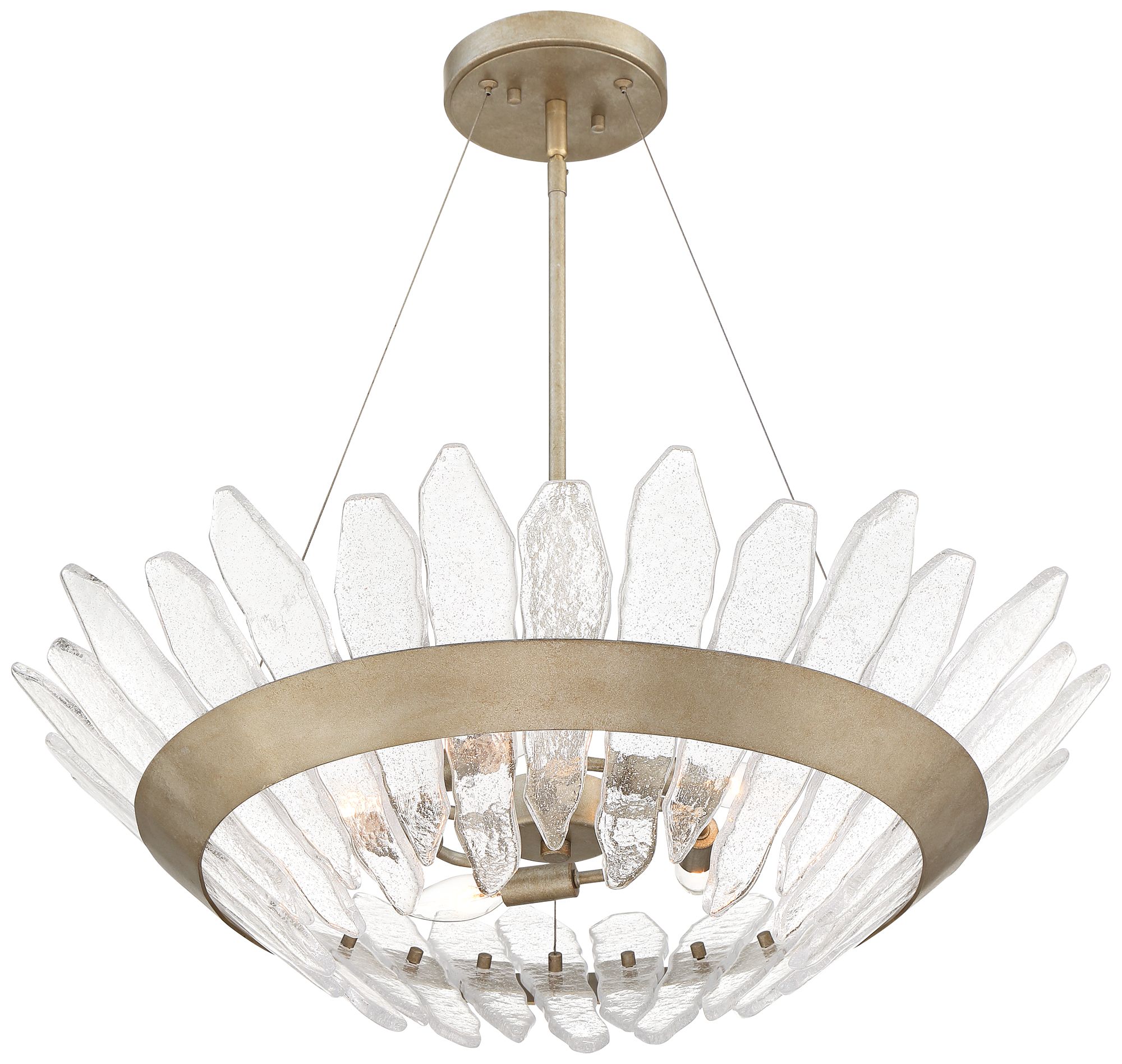 Stiffel Hartford 29" Wide Gray Iron and Glass Modern Pendant Light in scene